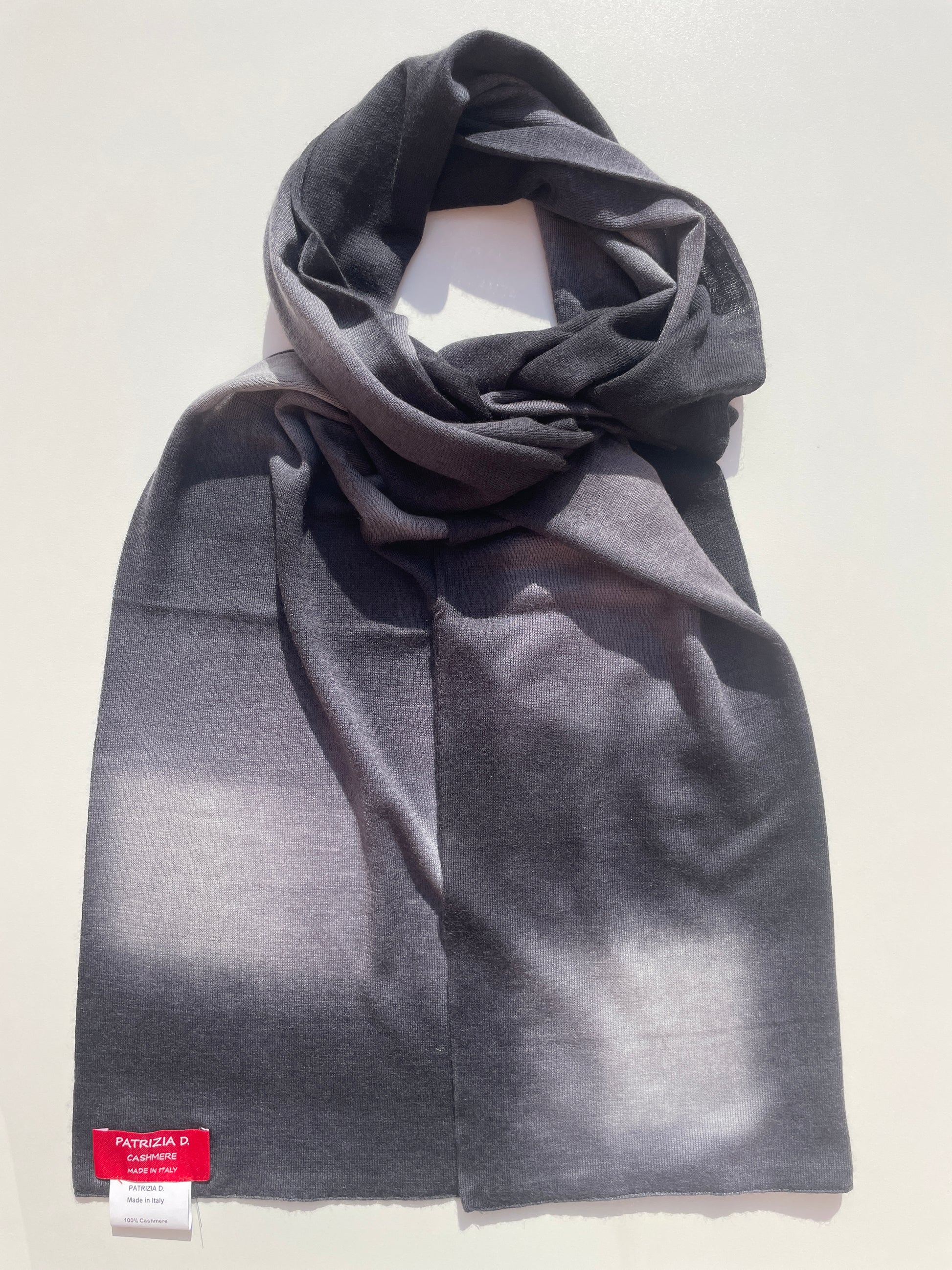 Sciarpa in Cashmere Grigio Fumée – Effetto Sfumato