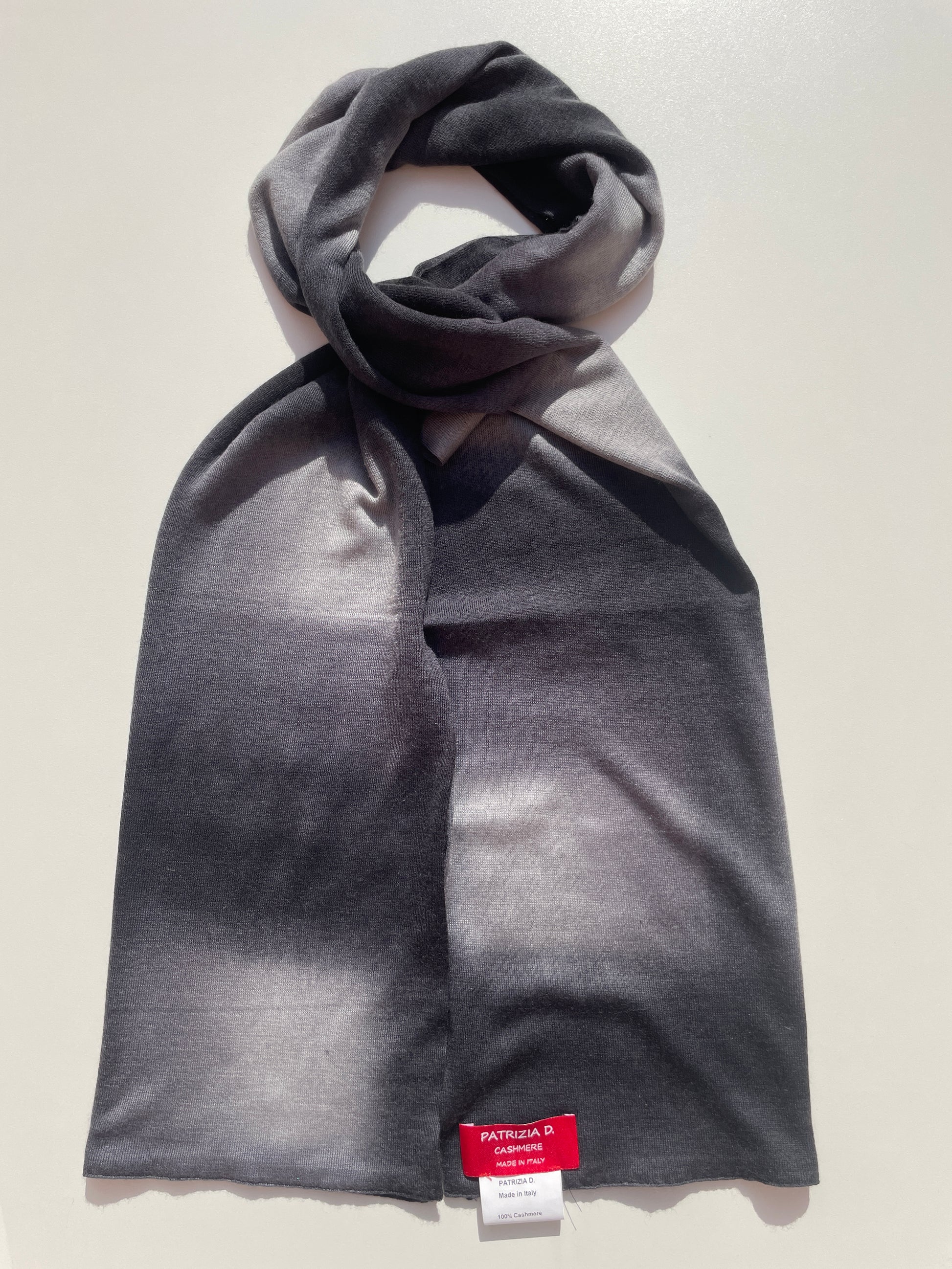 Sciarpa in Cashmere Grigio Fumée – Effetto Sfumato